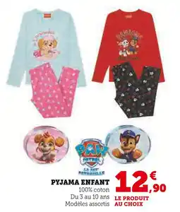 Hyper U Pyjama enfant offre