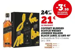 Hyper U JOHNNIE WALKER Coffret Blended Scotch Whisky Black Label offre