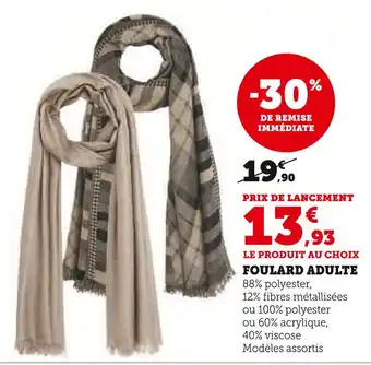 Hyper U Foulard adulte offre