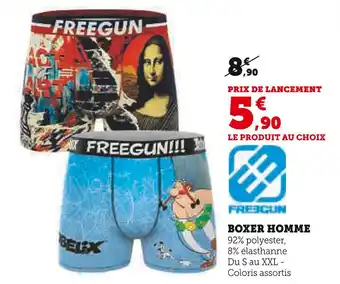 Hyper U FREEGUN Boxer Homme offre