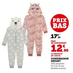 Hyper U Combinaison enfant offre