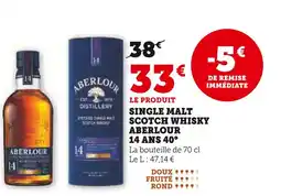 Hyper U Aberlour Single Malt Scotch Whisky 14 Ans 40° offre