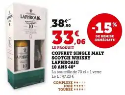 Hyper U Laphroaig Coffret Single Malt Scotch Whisky 10 Ans 40° offre