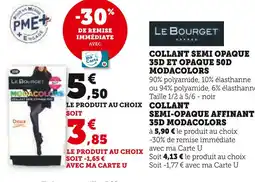 Hyper U Le Bourget Collant semi opaque 35D et opaque 50D Modacolors offre