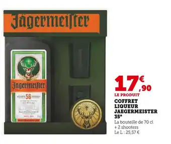 Hyper U Jägermeister Coffret Liqueur Jägermeister 35° offre