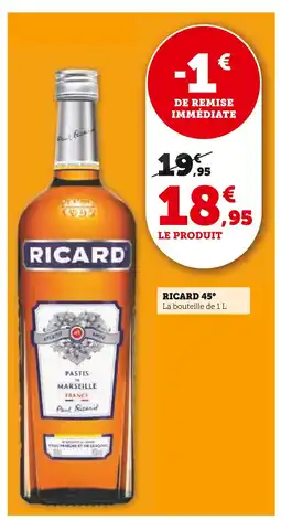 Hyper U Ricard 45° offre