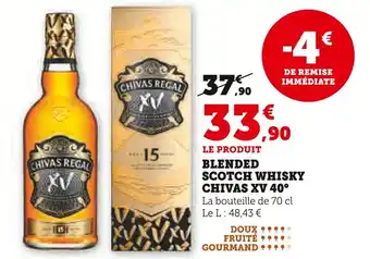 Hyper U CHIVAS Blended Scotch Whisky XV 40° offre