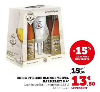 Hyper U KARMELIET Coffret bière blonde tripel 8,4° offre