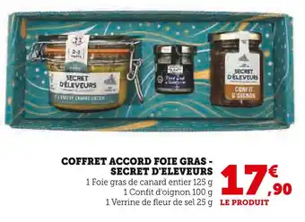 Hyper U SECRET D'ELEVEURS Coffret accord foie gras offre