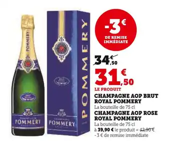 Hyper U ROYAL POMMERY Champagne AOP offre