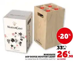 Hyper U MOUTON CADET AOP Rouge Bordeaux offre