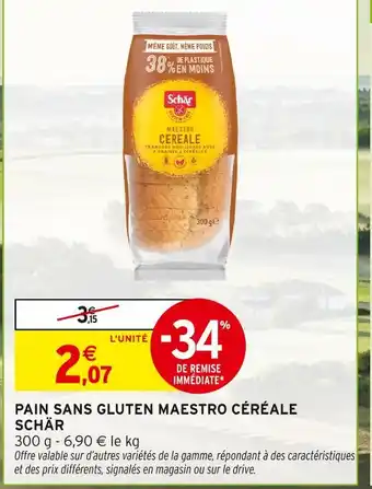 Intermarché SCHÄR Pain sans gluten Maestro Céréale offre