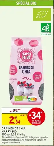 Intermarché HAPPY BIO Graines de chia offre