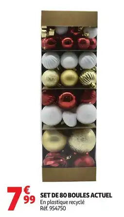 Auchan Set de 80 boules actuel offre