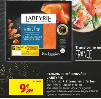 Intermarché LABEYRIE Saumon fumé Norvège offre