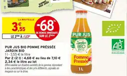 Intermarché JARDIN BIO Pur Jus Bio Pomme Pressée offre