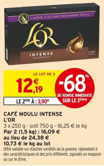 Intermarché L'OR Café Moulu Intense offre