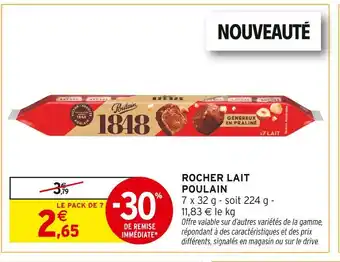 Intermarché POULAIN Rocher Lait offre