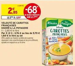 Intermarché KNORR & LA POTAGERE Velouté de carottes françaises offre