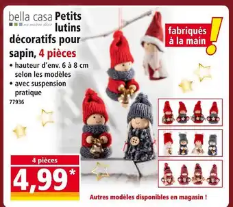 Norma BELLA CASA Petits lutins décoratifs pour sapin offre