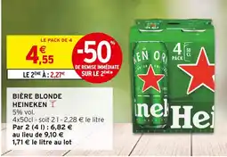 Intermarché HEINEKEN Bière Blonde offre