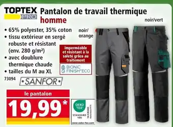 Norma TOPTEX PRO Pantalon de travail thermique homme offre