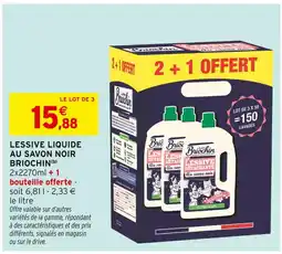Intermarché BRIOCHIN Lessive liquide au savon noir offre