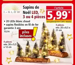 Norma I-GLOW Sapins de Noël LED, 3 pièces offre