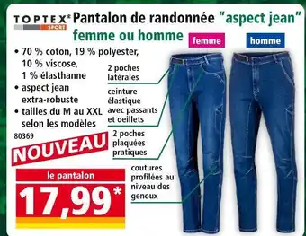 Norma Toptex Sport Pantalon de randonnée offre