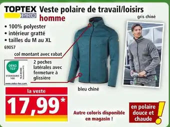 Norma TOPTEX PRO Veste polaire de travail/loisirs homme offre