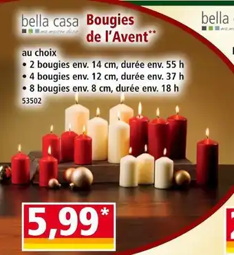 Norma bella casa Bougies de l’Avent offre