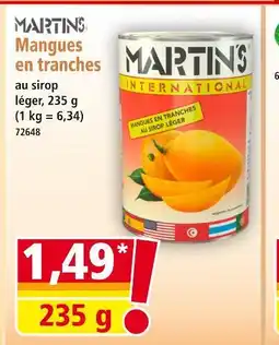 Norma MARTIN'S Mangues en tranches offre