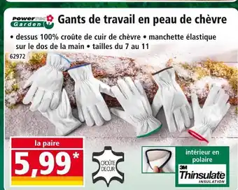 Norma POWERTEC GARDEN Gants de travail en peau de chèvre offre