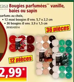 Norma Bougies parfumées vanille, baies ou sapin offre