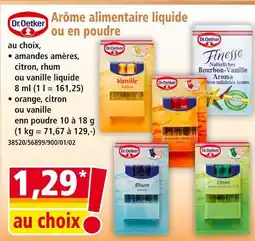 Norma DR.OETKER Arôme alimentaire liquide offre