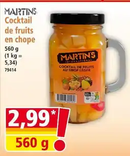 Norma MARTIN'S Cocktail de fruits en chope offre