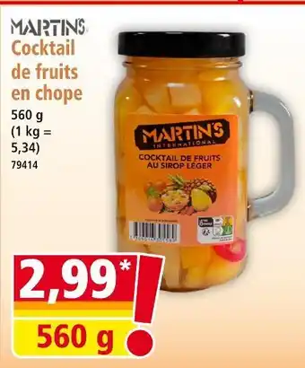 Norma MARTIN'S Cocktail de fruits en chope offre