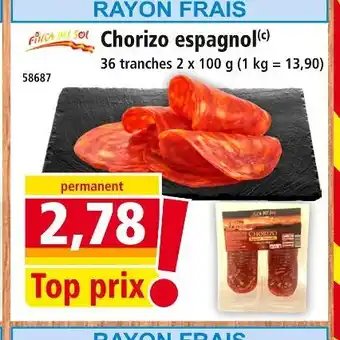 Norma Finca del Sol Chorizo espagnol offre