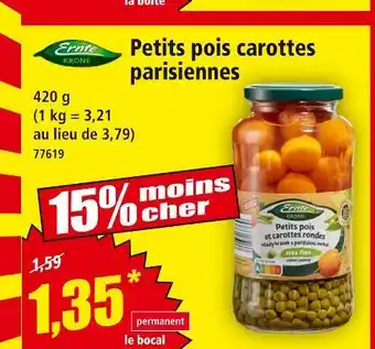 Norma Ernte Krone Petits pois carottes parisiennes offre