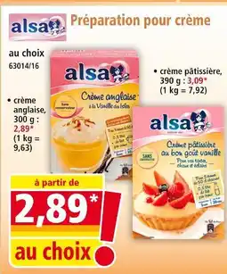 Norma Alsa Crème anglaise offre