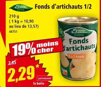 Norma Ernte Krone Fonds d'artichauts 1/2 offre