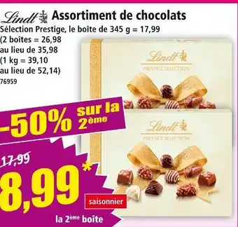 Norma LINDY Assortiment de chocolats Sélection Prestige offre