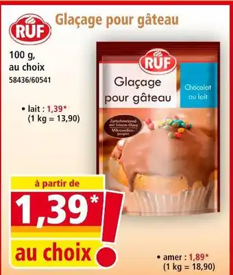 Norma RUF Glaçage pour gâteau lait offre