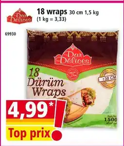 Norma DAN DÉLICES 18 wraps offre