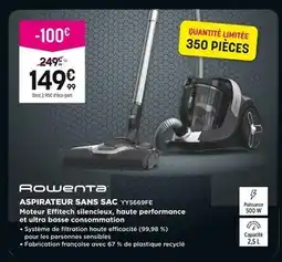 Pulsat Rowenta Aspirateur sans sac offre