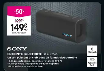 Pulsat Sony Enceinte Bluetooth offre