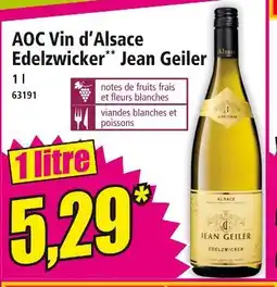 Norma JEAN GEILER AOC vin d'alsace edelzwicker offre