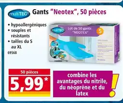 Norma MUTI TEC Gants Neotex, 50 pièces offre