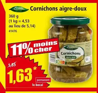 Norma Cornichons aigre-doux offre