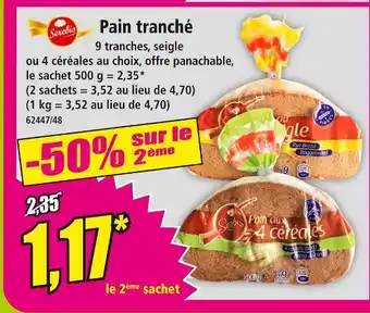 Norma Pain tranché 4 céréales offre